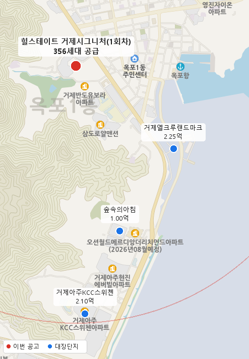 힐스테이트 거제시그니처(1회차) 주변 지도