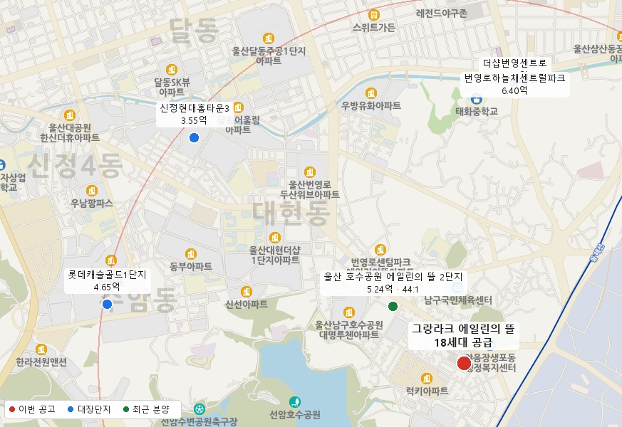 그랑라크 에일린의 뜰 주변 지도