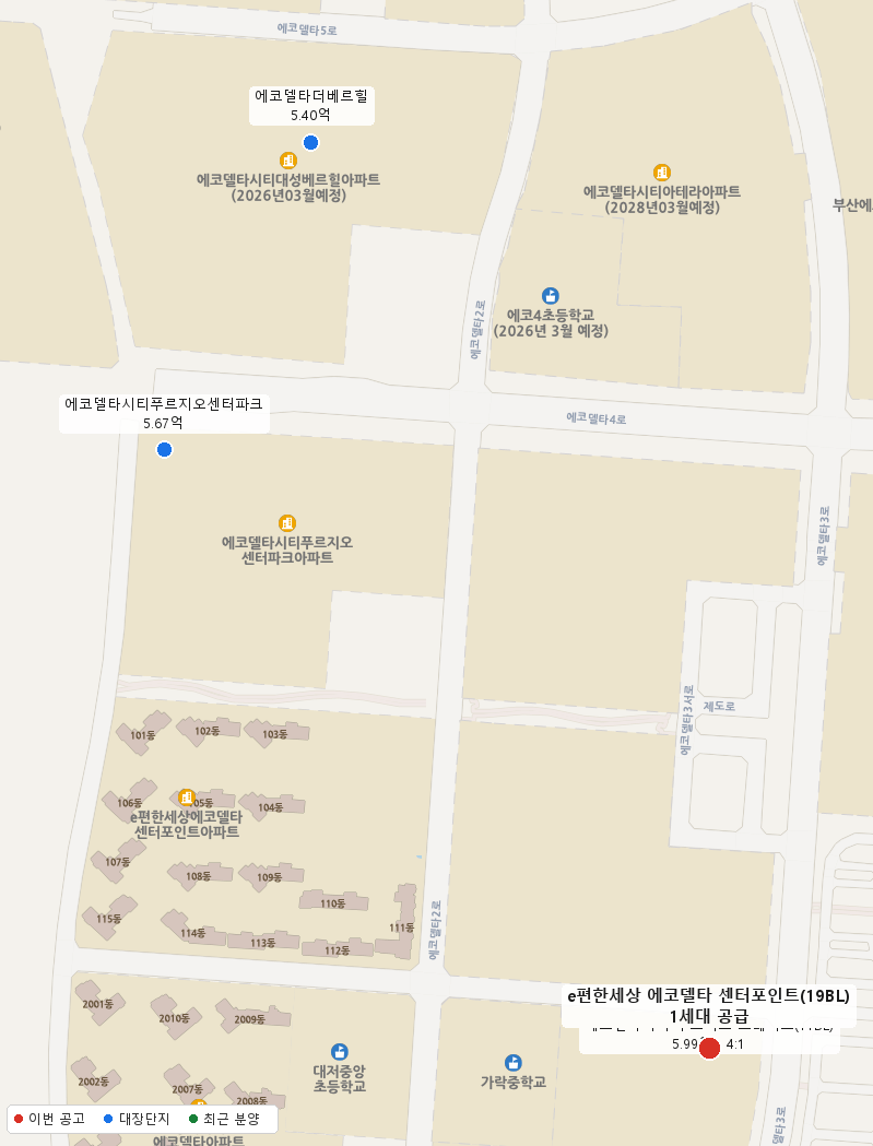 e편한세상 에코델타 센터포인트(19BL) 주변 지도