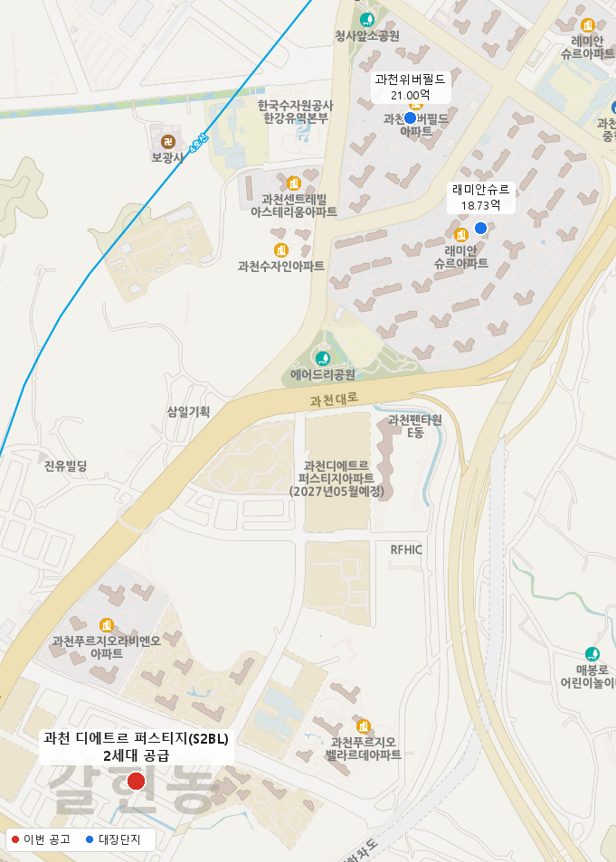 과천 디에트르 퍼스티지(S2BL) 주변 지도